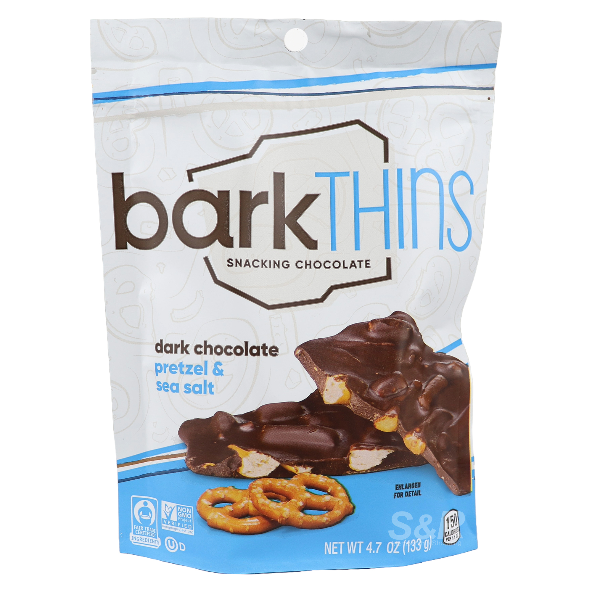 Bark Thins Dark Chocolate Pretzel and Sea Salt 133g Bark Thins Dark Chocolate Pretzel and Sea Salt 133g